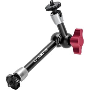 8 Inches Adjustable Friction Power Articulating Magic Arm with Double 1/4" Screw, for Cameras, iPads, Monitors, LED Lights, Smartphones, Action Cameras - Max Load up to 4.4lb/2kg