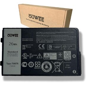 7XNTR Laptop Battery Compatible with Dell Latitude 12 7202 7212 Rugged Extreme Tablet Series Notebook J7HTX 07XNTR FH8RW 0FH8RW 7.4V 26Wh 3420mAh 2-Cell