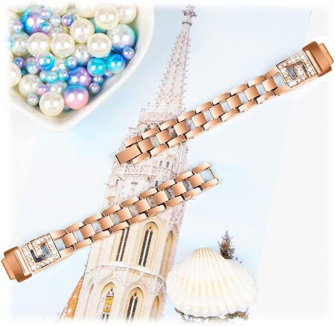 Compatible with Fitbit Inspire 3 Smartwatch Adjustable Metal Band Bling Crystal Rhinestone Bracelet Wrist Strap for Inspire 3 for Women in Saudi Arabia