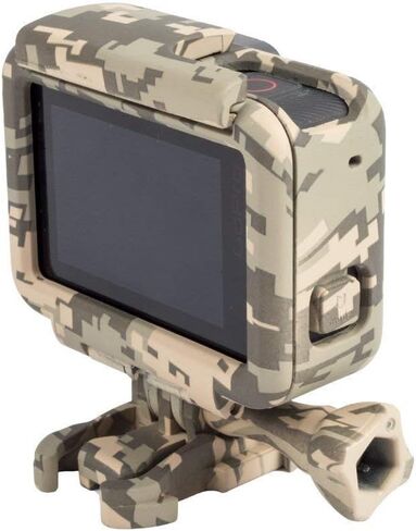 حافظة حماية بإطار واقٍ باللون الرمادي المموه لهاتف GoPro 7/6/5 باللون الأسود و(2018) غطاء هيكلي مفتوح من الجانب in Kuwait