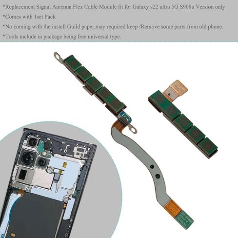 كابل مرن لهوائي إشارة s22 Ultra 5g، أجزاء وحدة كابل مرن بديلة لشريط Galaxy s22 Ultra لهاتف Samsung Galaxy s22 Ultra (5G) s908U s908w 6.8 بوصة in Saudi Arabia
