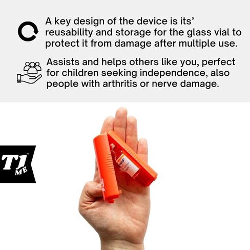 Vial Syringe Support for Omnipod users, Insulin transfer device for Type 1 Type 2 diabetes, Bottle Protector Case, Vial Holder (black) in Saudi Arabia