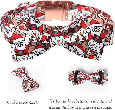 Lionet Paws عيد الشكر طوق الكلب مع ربطة عنق، طوق الكلب بحار القوس مع مشبك معدني للكلاب، قابل للتعديل مريح الكلب طوق هدية فتاة، M، الرقبة 13.5-22 في in Kuwait