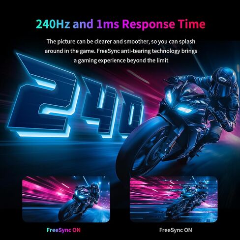 شاشة ألعاب KTC مقاس 27 بوصة QHD، شاشة ألعاب كمبيوتر 180 هرتز 1 مللي ثانية GTG Fast IPS 2K، شاشة بدون إطار بدقة 1440 بكسل HDR مع مزامنة تكيفية، تعديل الإمالة، متوافق مع VESA، العناية بالعين، DisplayPort HDMI، H27T22S in Kuwait