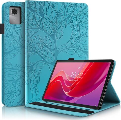 Case for Lenovo Tab M11 11 Inch 2024 (TB330FU) PU Leather Protective Case Lightweight Flip Stand with Elastic Band & Card Holder for Lenovo Tab M11-Turquoise in Saudi Arabia