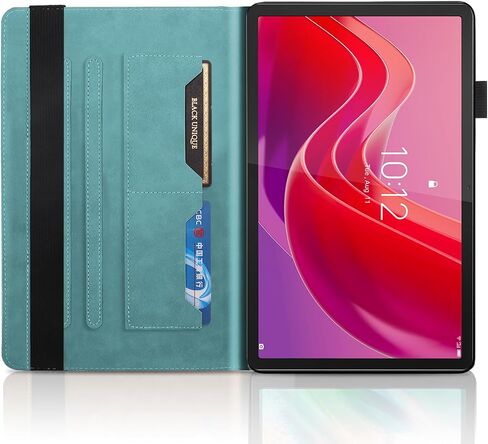 Case for Lenovo Tab M11 11 Inch 2024 (TB330FU) PU Leather Protective Case Lightweight Flip Stand with Elastic Band & Card Holder for Lenovo Tab M11-Turquoise in Saudi Arabia