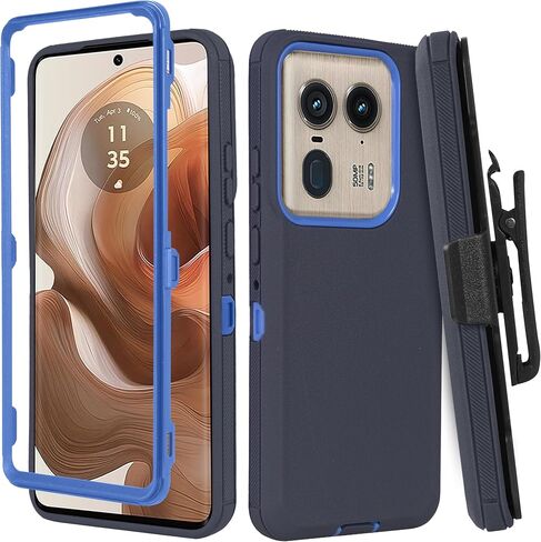 Compatible for Motorola Moto Edge 50 Ultra 2024 Case, Durable Military-Grade Belt Clip Holster Heavy Duty Defender Case Dustproof Shockproof Protection 3 in 1 Rugged Cover (Tree Camo) in Saudi Arabia