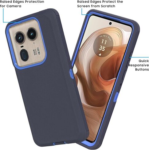 Compatible for Motorola Moto Edge 50 Ultra 2024 Case, Durable Military-Grade Belt Clip Holster Heavy Duty Defender Case Dustproof Shockproof Protection 3 in 1 Rugged Cover (Tree Camo) in Saudi Arabia