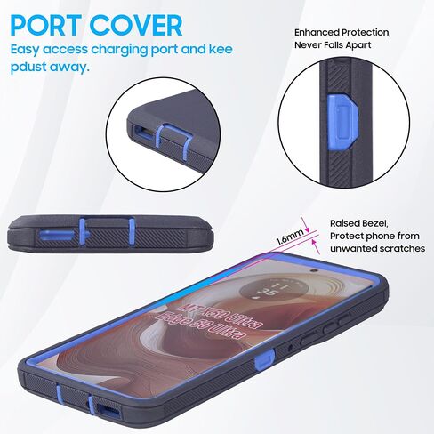 Compatible for Motorola Moto Edge 50 Ultra 2024 Case, Durable Military-Grade Belt Clip Holster Heavy Duty Defender Case Dustproof Shockproof Protection 3 in 1 Rugged Cover (Tree Camo) in Saudi Arabia