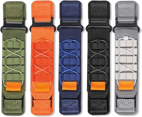 متوافق مع نطاقات SUUNTO OCEAN، حزام رياضي من النايلون المتين مقاس 20 مم، 22 مم مع تصميم حلقة منسوجة متوافق مع SUUNTO OCEAN، RACE، RACE S، VERTICAL، 9 PEAK، 9 PEAK PRO، 5 Peak، 3 Smartwatch in Saudi Arabia