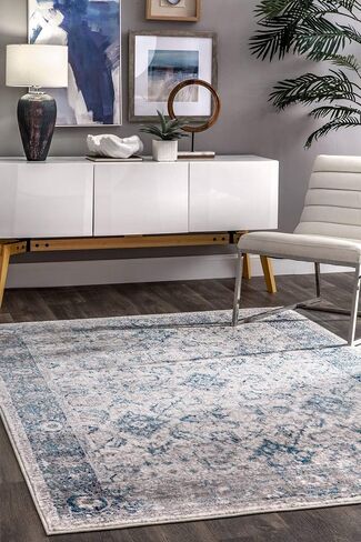 سجادة منطقة NuLOOM Vintage Anaelle، مقاس 10.16 سم × 15.24 سم، أزرق in Saudi Arabia