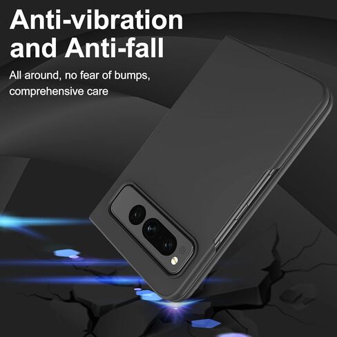 for Google Pixel Fold Case 2023 New, 2 in 1 Ultra Slim Lightweight Anti-Drop Wear-Resistant PC Material Hard Flip Cover for Google Pixel Fold 5G Heavy Duty Protective Phone Case (Black) in Saudi Arabia