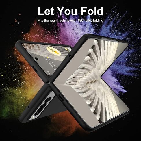 for Google Pixel Fold Case 2023 New, 2 in 1 Ultra Slim Lightweight Anti-Drop Wear-Resistant PC Material Hard Flip Cover for Google Pixel Fold 5G Heavy Duty Protective Phone Case (Black) in Saudi Arabia
