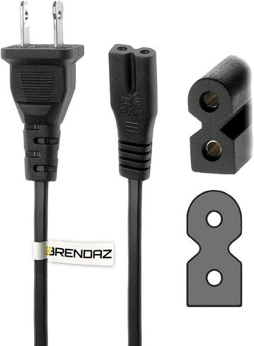 BRENDAZ - سلك طاقة مستقطب للتيار المتردد متوافق مع نظام المسرح المنزلي Bose SoundTouch 520، مضخم صوت SA-5، رفيق 3، 5 نظام مكبرات صوت للوسائط المتعددة، نظام مكبرات صوت للمسرح المنزلي CineMate 15 (6 أقدام) in Kuwait