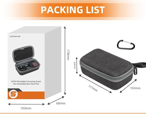 حقيبة حمل متوافقة مع Insta360 Ace/Ace Pro، حقيبة تخزين محمولة للسفر لملحقات Insta360 Ace/Ace Pro، حقيبة سفر واقية صلبة لحقيبة الكاميرا in Kuwait