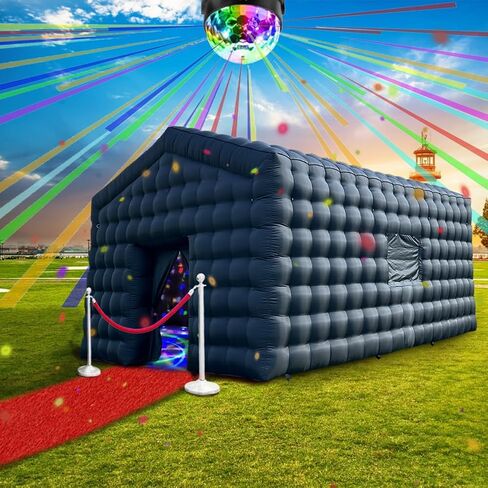 Inflatable Nightclub Cube Tent Disco Light Nightclub Tent with LED Colour Lighting Suitable for Birthday Parties/Friend Gatherings/Family Celebration Parties in Kuwait