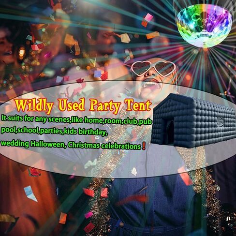 Inflatable Nightclub Cube Tent Disco Light Nightclub Tent with LED Colour Lighting Suitable for Birthday Parties/Friend Gatherings/Family Celebration Parties in Kuwait