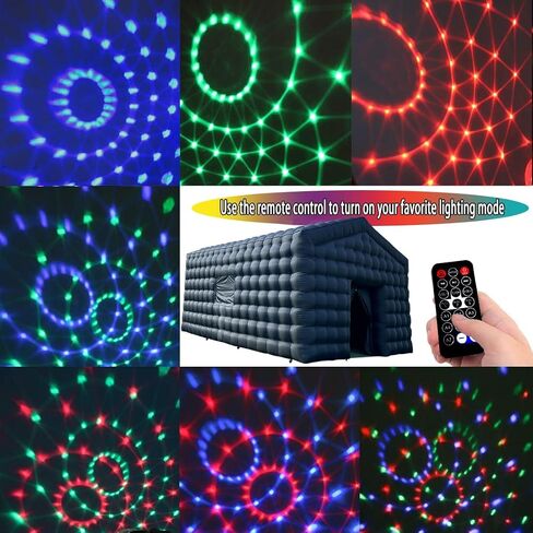 Inflatable Nightclub Cube Tent Disco Light Nightclub Tent with LED Colour Lighting Suitable for Birthday Parties/Friend Gatherings/Family Celebration Parties in Kuwait