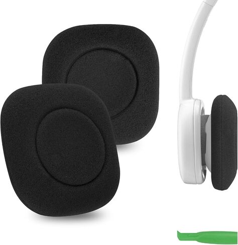 وسائد أذن بديلة من إسفنج QuickFit من Geekria لسماعات Logitech H150 H151 H130 H250 وسائد أذن ووسائد أذن لسماعات الرأس وأجزاء إصلاح غطاء أكواب الأذن (أسود) in Saudi Arabia