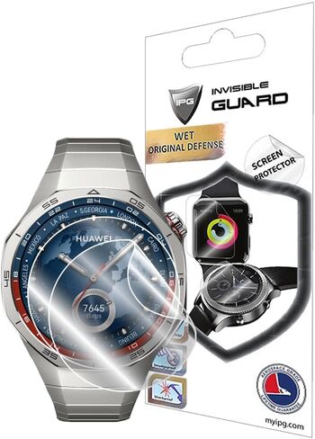 IPG Made for Huawei Watch GT 4 46mm Smartwatch Hydrogel Screen Protector (2 Units) Invisible HD Clear Film Anti Scratch Guard-Smooth/Self-Healing/Bubble Free forGT4-46mm in Kuwait