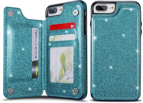 UEEBAI Case for iPhone SE 2022 5G/iPhone 7/iPhone 8/iPhone SE 2020, Luxury PU Leather Case [Magnetic] [Card Slots] Stand Durable Shockproof Case Back Wallet Flip Cover for iPhone SE3/SE2 - Blue#2 in Kuwait