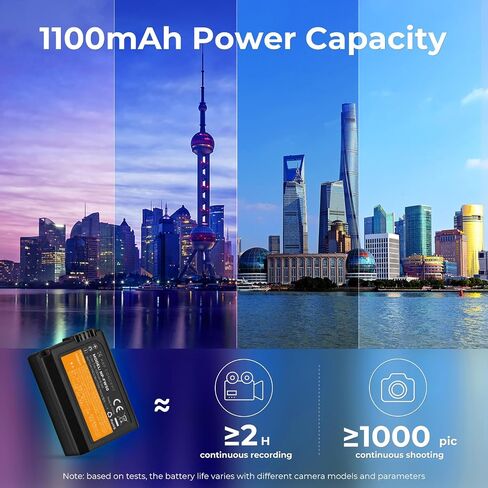 K&F CONCEPT NP-FZ100 2280mAH Battery and Dual Slot Charger Set for Sony A7iii, A7iv, A7C, A6700, A6600, ZV-E1, ZV-E10ii, FX3, FX30, A9, Alpha 9, Alpha 9S, A9S, A7R3, A7R4 Camera Batteries in Saudi Arabia