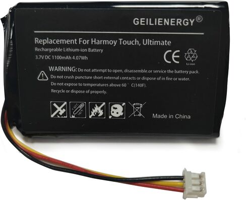 GEILIENERGY 3.7V 1100mAh 533-000084 Battery Compatible with Logitech Harmony Ultimate 915-000201 & Harmony Touch 915-000198 Remote Controls(2 PACK) in Saudi Arabia