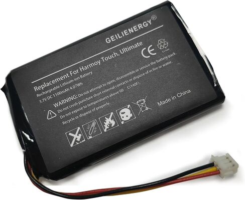 GEILIENERGY 3.7V 1100mAh 533-000084 Battery Compatible with Logitech Harmony Ultimate 915-000201 & Harmony Touch 915-000198 Remote Controls(2 PACK) in Saudi Arabia