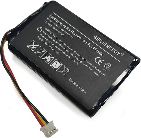 GEILIENERGY 3.7V 1100mAh 533-000084 Battery Compatible with Logitech Harmony Ultimate 915-000201 & Harmony Touch 915-000198 Remote Controls(2 PACK) in Saudi Arabia