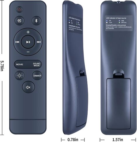 New Replacement Soundbar Remote Control for Onn 20 Inch Sound Bar 100075108 Speaker System in Saudi Arabia