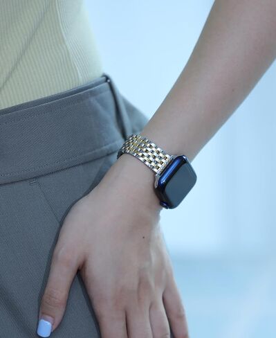 Thin & Feminine Bands for Apple Watch 10 9 8 7 6 5 4 3 2 1, Dressy Metal Watch Bands for Women for Apple Watch 45mm 44mm 42mm 41mm 40mm 38mm in Kuwait