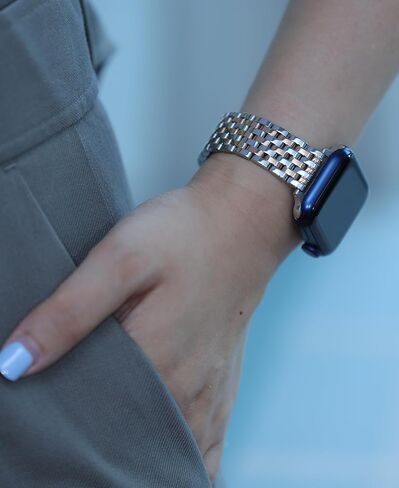 Thin & Feminine Bands for Apple Watch 10 9 8 7 6 5 4 3 2 1, Dressy Metal Watch Bands for Women for Apple Watch 45mm 44mm 42mm 41mm 40mm 38mm in Kuwait