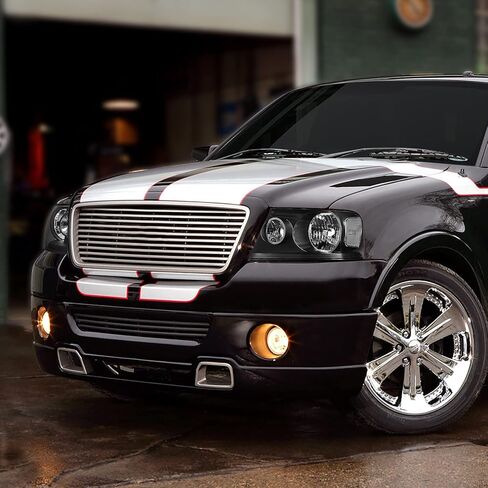 DNA MOTORING Pair OE Style Headlights Compatible with 04-08 F150 / 2006 Mark LT, Black Housing/Smoked Lens/Clear Reflector, HL-OH-F15004-BK-SM-CL1 in Kuwait