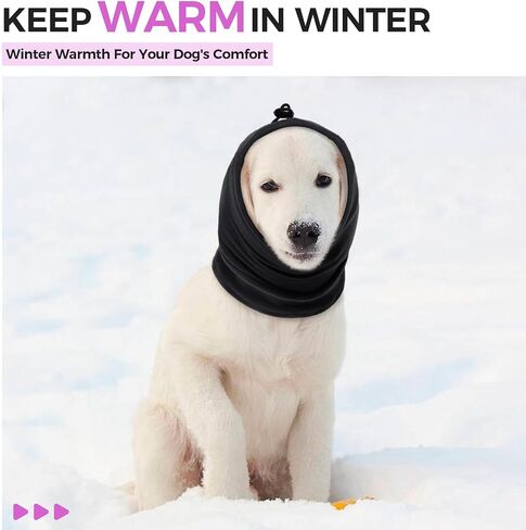 Bonaweite Dog Calming Hoodie Ear Wraps for Dogs, Dog Noise Cancelling Ear Muffs, Dog Head Warp Anxiety Relief Noise Protection, Dog Hematoma Ear Wrap, Dog Ear Covers for Bath Drying Grooming in Saudi Arabia