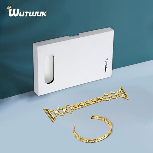 wutwuk متوافق مع سوار ساعة Apple 38 مم 40 مم 41 مم 42 مم 44 مم 45 مم iWatch SE Series 9 8 7 6 5 4 3 2 1، مجموعة أساور نسائية بأرقام رومانية أنيقة in Kuwait