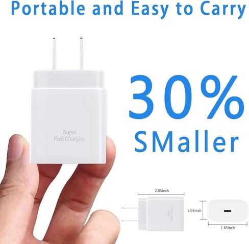 45W USB C Charger for New MacBook Air 13 inch 2020/2019 2018,Super Fast Wall Charger for Samsung Galaxy S24 Ultra/S24/S23 Ultra/S23/S22 Ultra/ S22+/S22, Note 10/Note 10+/Note 20 in Kuwait