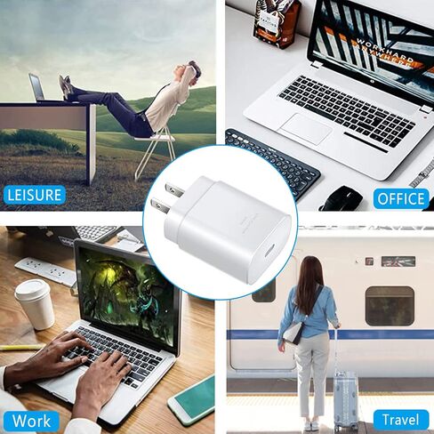 45W USB C Charger for New MacBook Air 13 inch 2020/2019 2018,Super Fast Wall Charger for Samsung Galaxy S24 Ultra/S24/S23 Ultra/S23/S22 Ultra/ S22+/S22, Note 10/Note 10+/Note 20 in Kuwait