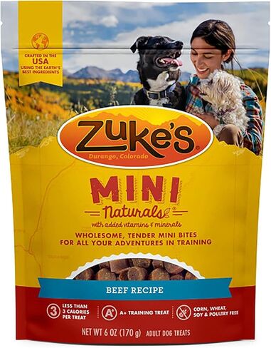 مجموعة متنوعة من Aurora Pet (3) مكافآت Zukes Mini Naturals الناعمة للكلاب (1) لحم البقر (1) الدجاج (1) البط [6 أوقية لكل منها] مع مناديل AuroraPet in Kuwait