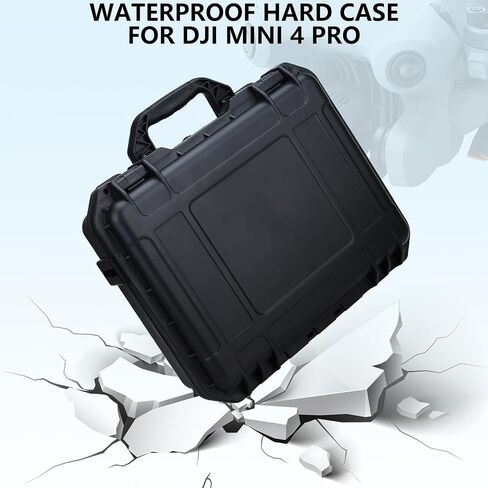 Professional Hard Case for DJI Mini 3 Pro Drone - Shockproof Waterproof Case for Mini 3 Compatible with 8 Batteries, DJI RC Smart Controller, Charging Hub, ND Filter Case, Propellers in Kuwait