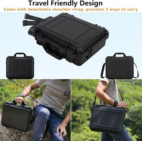 Professional Hard Case for DJI Mini 3 Pro Drone - Shockproof Waterproof Case for Mini 3 Compatible with 8 Batteries, DJI RC Smart Controller, Charging Hub, ND Filter Case, Propellers in Kuwait