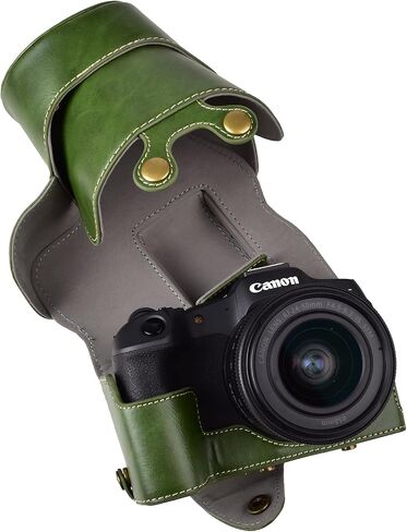 حافظة Rieibi EOS R8 - حافظة كاميرا جلدية PU عتيقة لكاميرا Canon EOSR8 الرقمية - حافظة واقية لكاميرا Canon EOS R8 - أسود in Saudi Arabia
