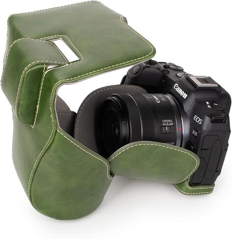 حافظة Rieibi EOS R8 - حافظة كاميرا جلدية PU عتيقة لكاميرا Canon EOSR8 الرقمية - حافظة واقية لكاميرا Canon EOS R8 - أسود in Saudi Arabia