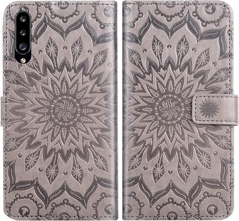 Phone Case for Samsung Galaxy A20S Wallet Cases with Tempered Glass Screen Protector Sunflower Leather Slim Flip Cover Card Holder Stand Cell Accessories Glaxay A 20S Plus Gaxaly A207M Women Rose Gold in Saudi Arabia