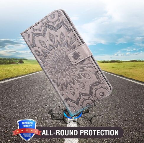Phone Case for Samsung Galaxy A20S Wallet Cases with Tempered Glass Screen Protector Sunflower Leather Slim Flip Cover Card Holder Stand Cell Accessories Glaxay A 20S Plus Gaxaly A207M Women Rose Gold in Saudi Arabia