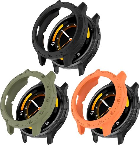 FitTurn 3pack Case Compatible with Garmin Venu 3 45mm Watch Case Sleeve Slim Designer Sleeve Protector Armor Anti-Scratch Bezel Silicone Band Cover Case for Garmin Venu 3 45mm GPS (3pack-C) in Kuwait