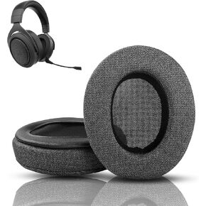 Soft Replacement Ear Pads Cushion Compatible with Corsair HS70 HS60 HS50 Pro Gaming Headsets Earpads Cover with Comfortable Fabric and Memory Foam