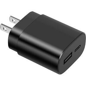 Type C Charger，25W Super Fast Charger Dual Port Fast Charging for Samsung Galaxy S21/S21+/S21 Ultra/S20/S20+/S20 Ultra/Note20/Note 20Ultra/Note 10/Note10+/Z Fold 3/Z Flip 3, Black, EP-TA800