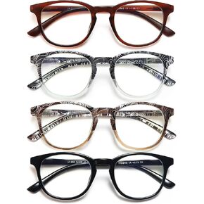 5-Pack Cat Eye Reading Glasses Blue Light Blocking Glasses with Spring Hinge Readers Glasses Anti Eyestrain/UV Ray Eyeglasses, 2.25