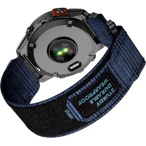 OVERSTEP Nylon Band Compatible with Garmin Fenix 7/Fenix 8 47mm Watch, Quick Fit 22mm Rugged Sport Strap for Fenix E/Fenix 6/Fenix 5/Forerunner 965 955/Approach S70/Quatix 7 Smartwatch
