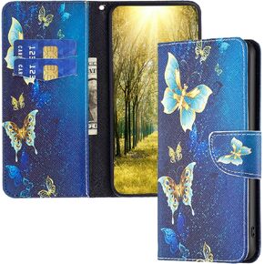 for iPhone 15 Pro Max Flip Case, iPhone 15 Pro Max Wallet Case with Cards Slot Holder Kickstand Shockproof Phone Case Protective Cover for iPhone 15 Pro Max Cute Elephant BF2